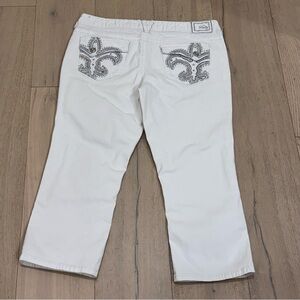 White Embroidered Women's Jeans